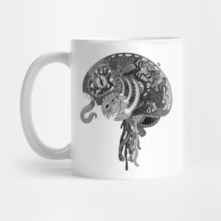 Eldritch Brain (Grayscale) Mug